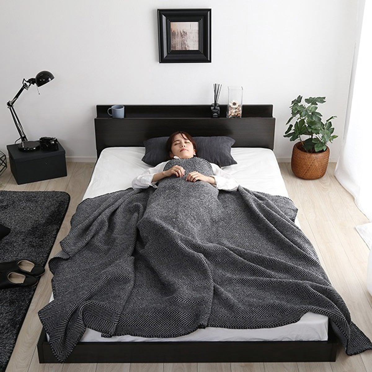 デザインフロアベッド SDサイズ Azlo-アズロ-インテリア ベッド フロアベッド ベッドフレーム