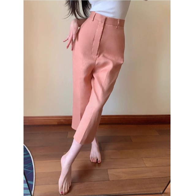 peach pink cropped pants＜p1907＞