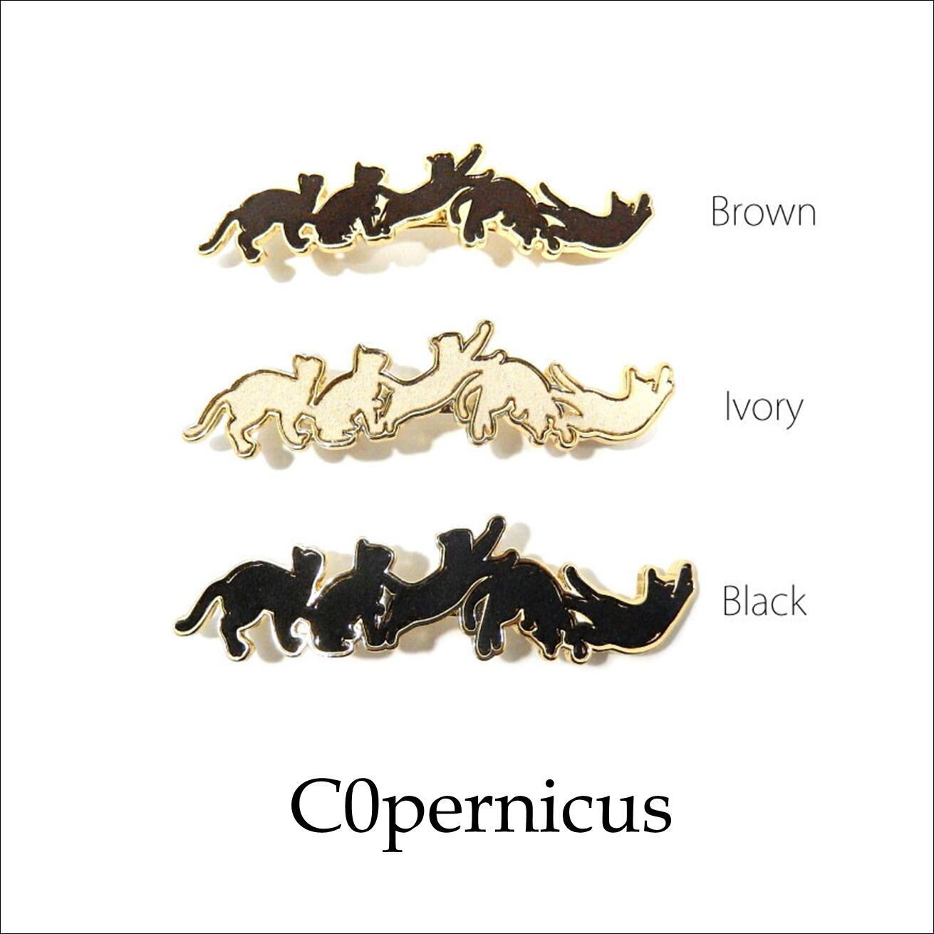 ３color ネコバレッタ 猫ヘアアクセ ネコ雑貨 浜松雑貨屋c0pernicus C0pernicus コペルニクス 浜松雑貨屋