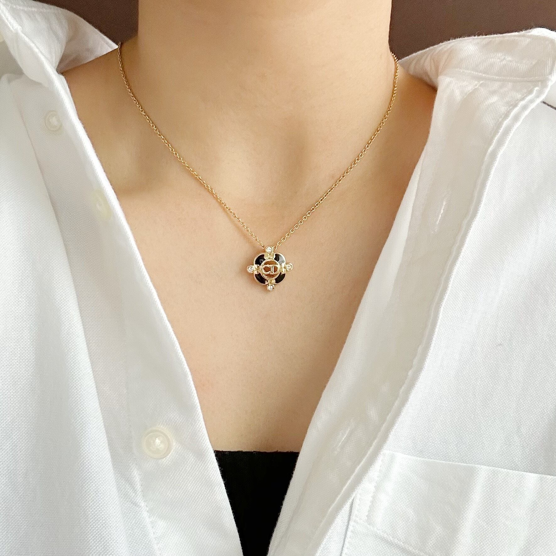 N5408】Christian Dior design necklace/クリスチャンディオール