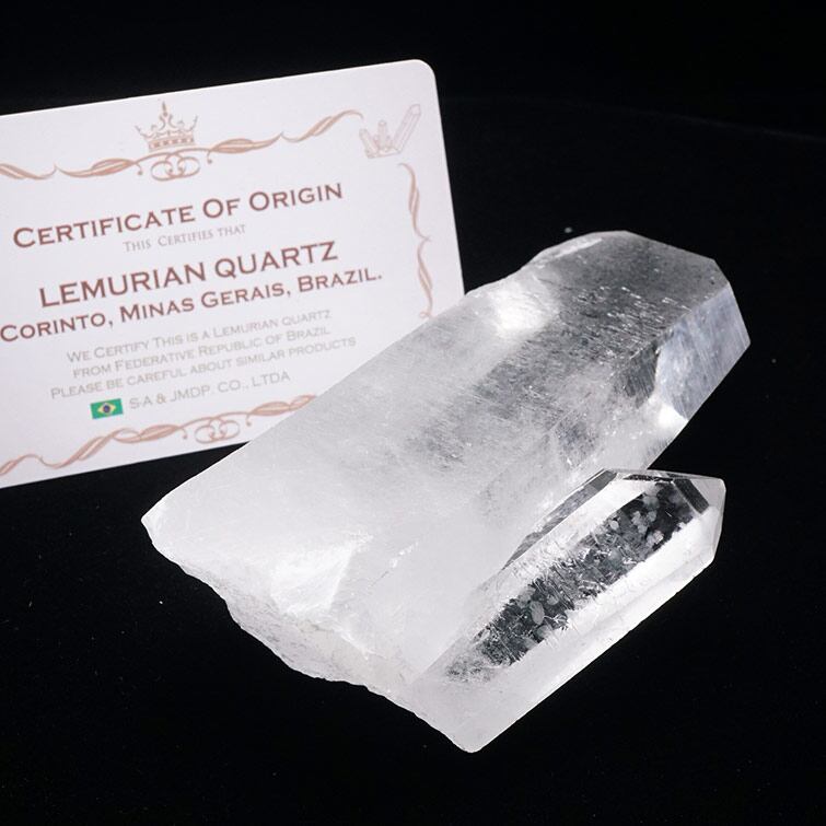 水晶 クラスター 原石 ブラジル ミナスジェライス州 コリント産 レムリアンシード 証明書付属 一点物 282-618