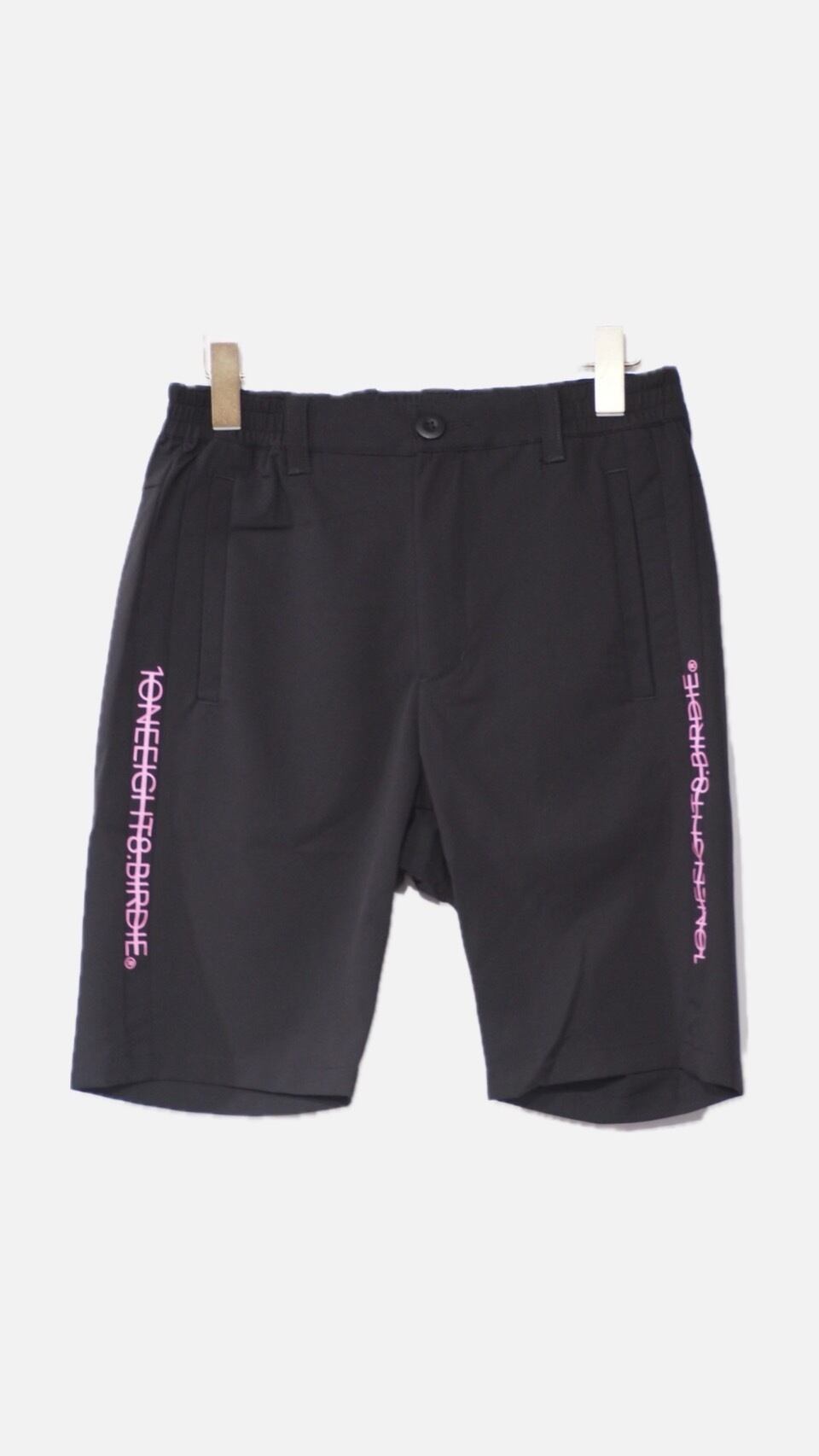 【1oneeight8】SSショートパンツ ブラック✖️ピンクロゴ