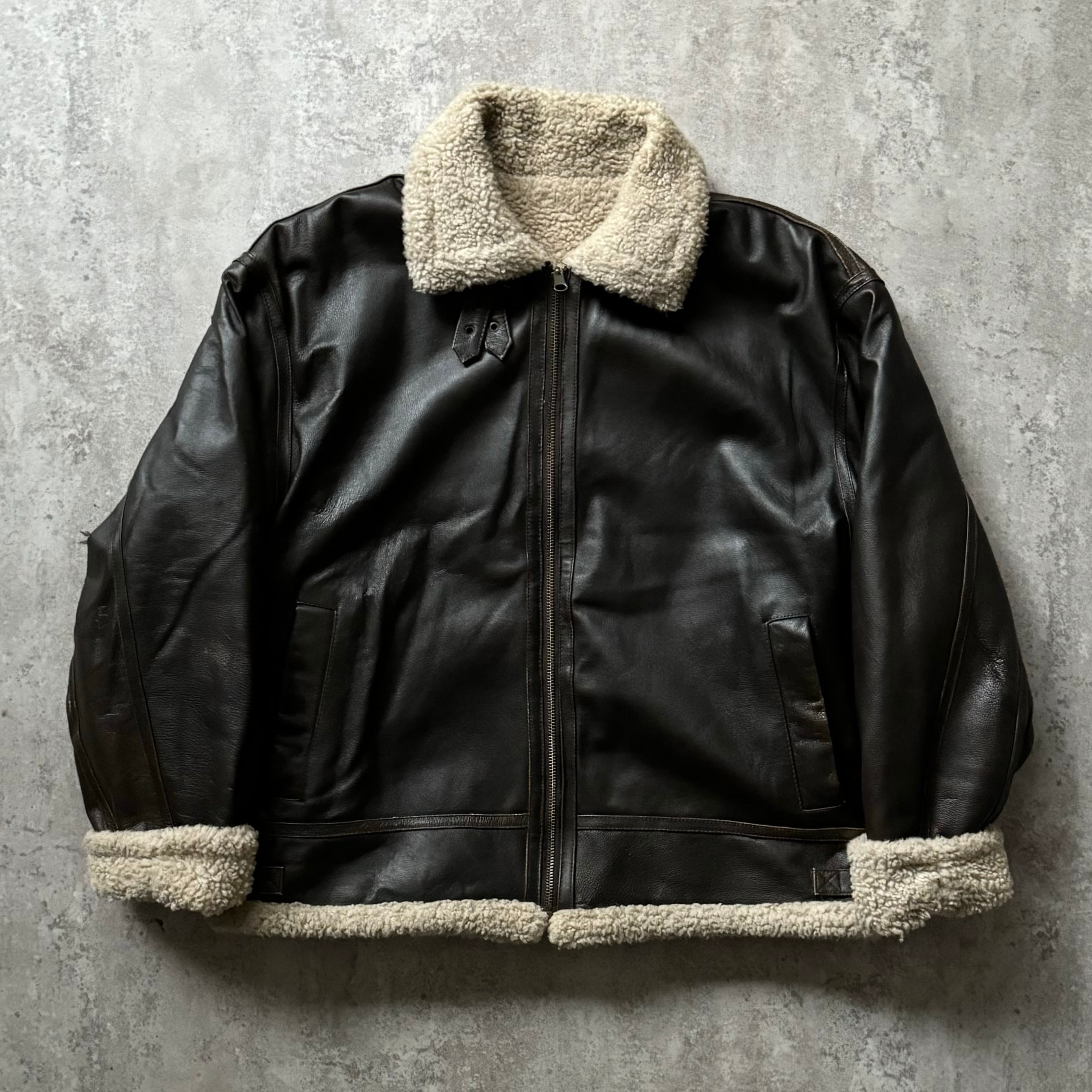 90s wilsons real leather B-3 flight Jkt