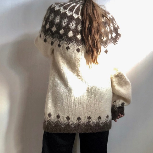 70s Icelandic  Knit Cardigan