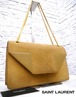 美品◆SAINT LAURENT サンローラン SAC BETTY ベティ スエードレザー クロスボディ 2way ダブルチェーン ショルダー バッグ ベージュ◆