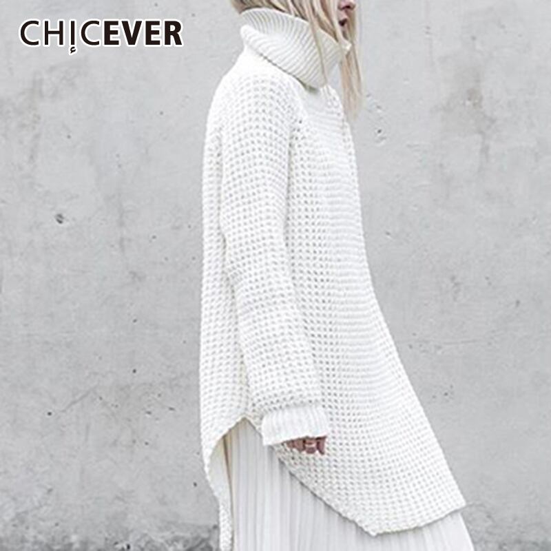 CHICEVER秋のタートルネックセーター女性長袖編みプルオーバーは暖かく保つ黒いセーター服2020 ロング ブラック オータム 秋物 6base562695522922