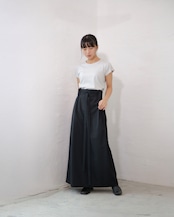 i’m here - UN(I)FORM Pleats Skirt :Navy|制服ウール混/4面プリーツ/ウォッシャブル