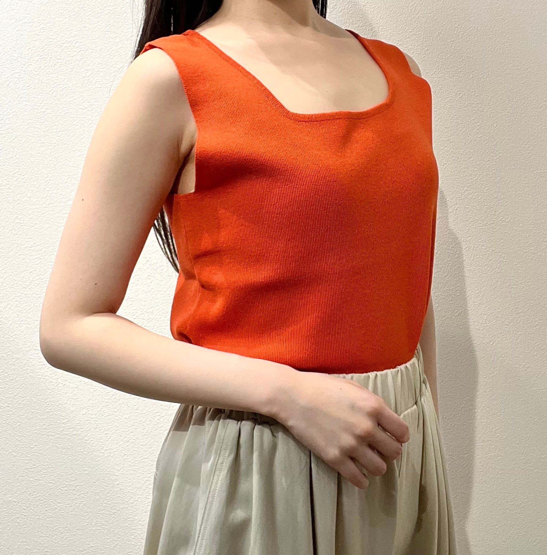 CLOCHE】スクエアニットタンクトップ 612-85520 | Posie dress