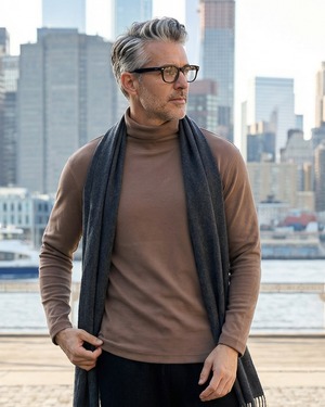 ハイネック ロングスリーブカットソー 8色　A0119