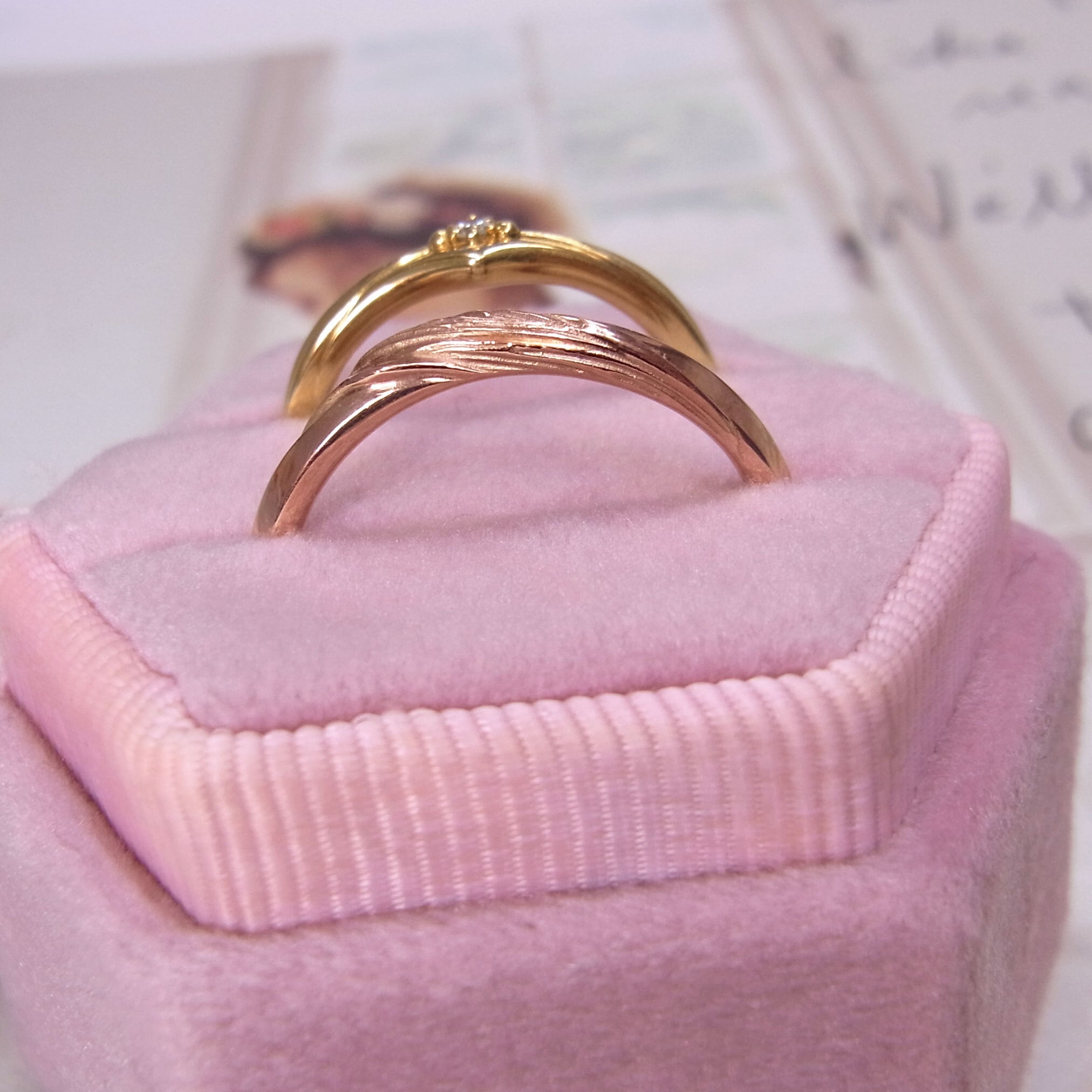 【ケイウノK.UNO】K18/K14結婚指輪『美女と野獣』Disney Disney] 美女と野獣/マリッジリング-Ballroom-（結婚指輪