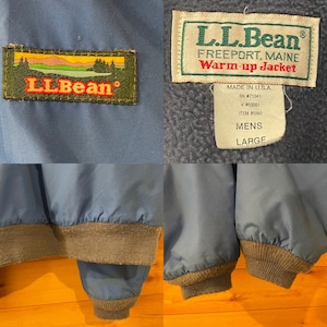 【L.L.Bean】70s 80s USA製 ウォームアップジャケット ブルゾン ジャンパー フリース ビンテージ アメリカ古着