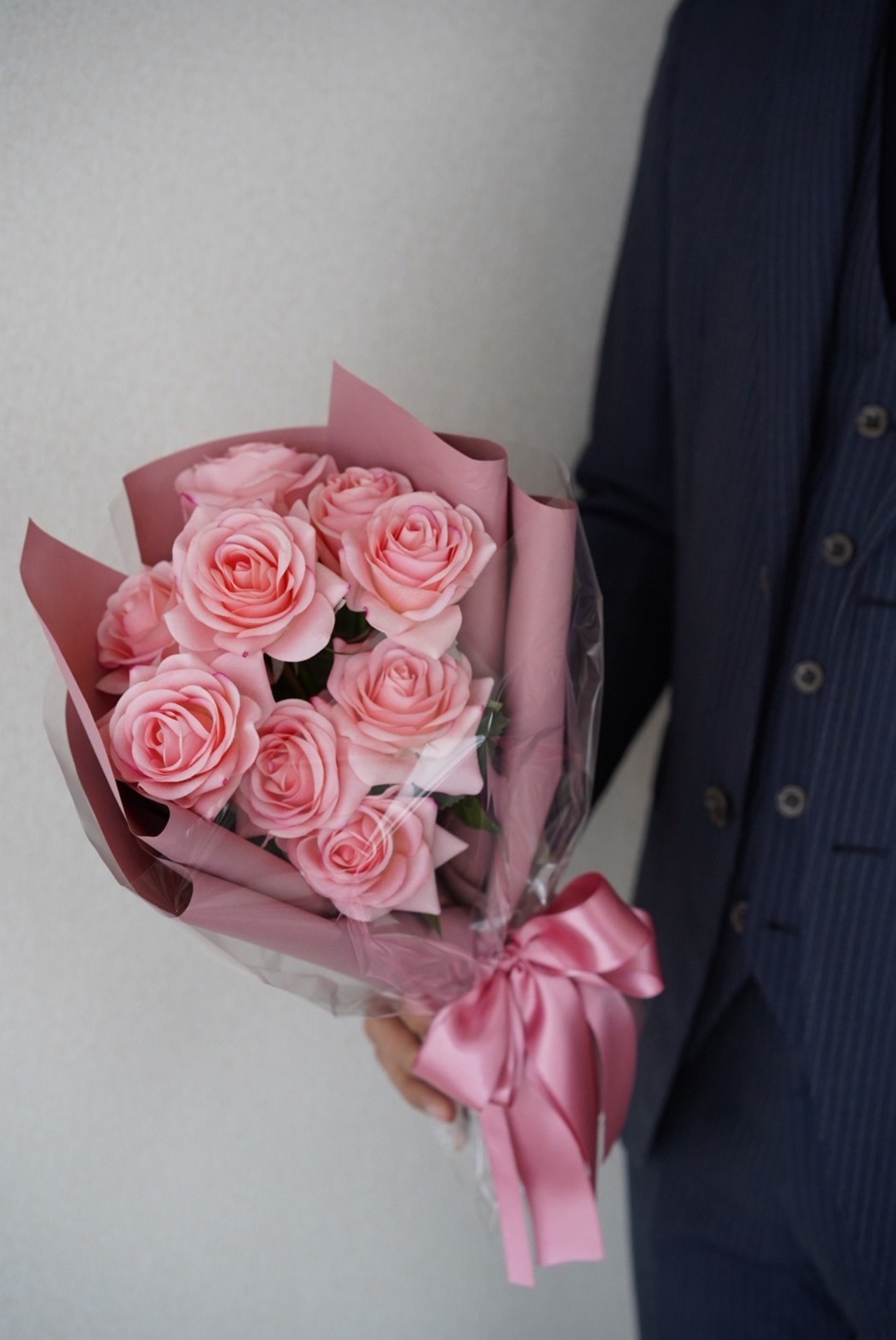 枯れずに残せる！ ダズンローズ 12本 花束 ピンク ローズ 12本 ラッピング包装有り プロポーズ 誕生日 ギフト