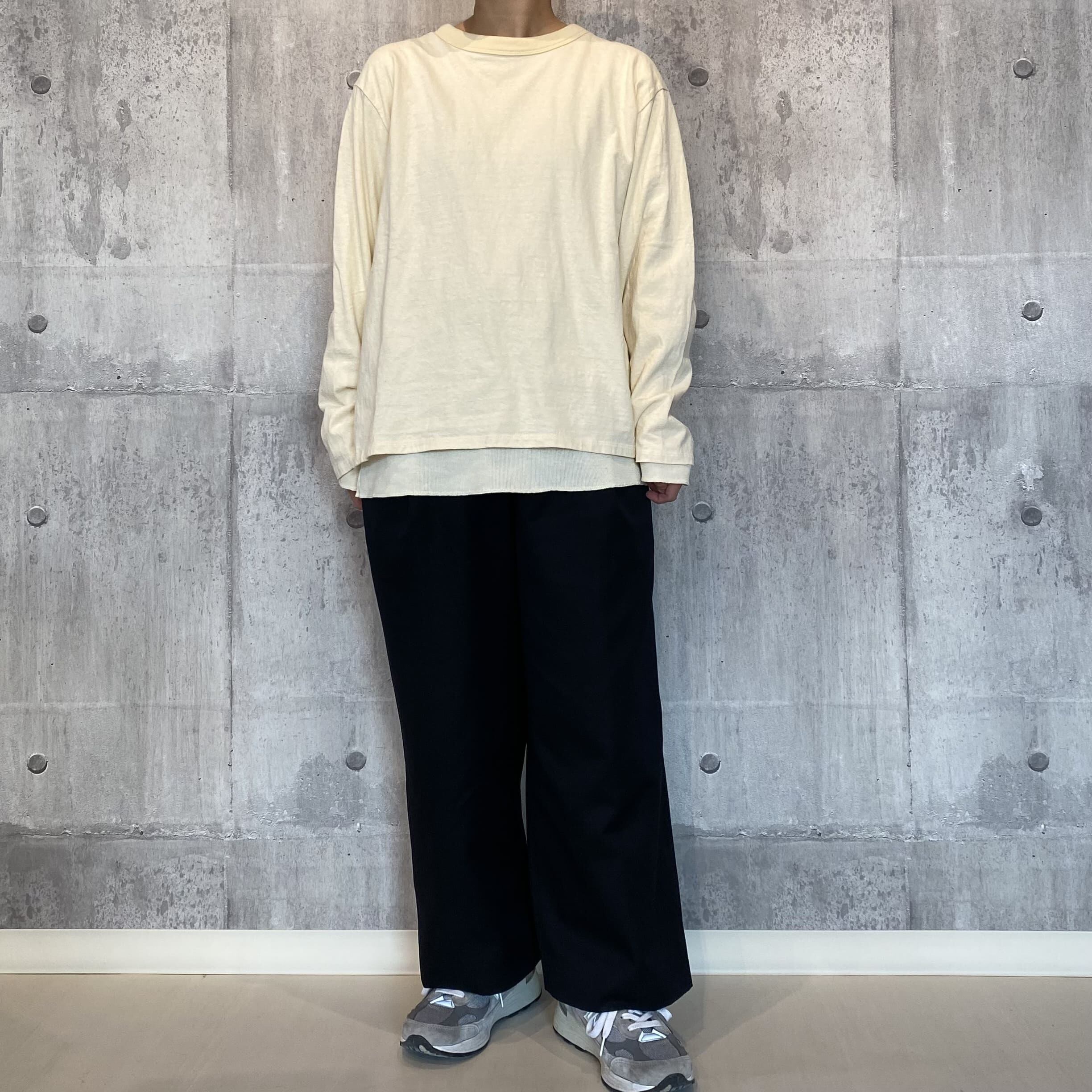 MEYAME メヤメ　コットンニットロングスリーブT メヤメ ニットプルオーバー COTTON KNIT LONG SLEEVE TEE コットン
