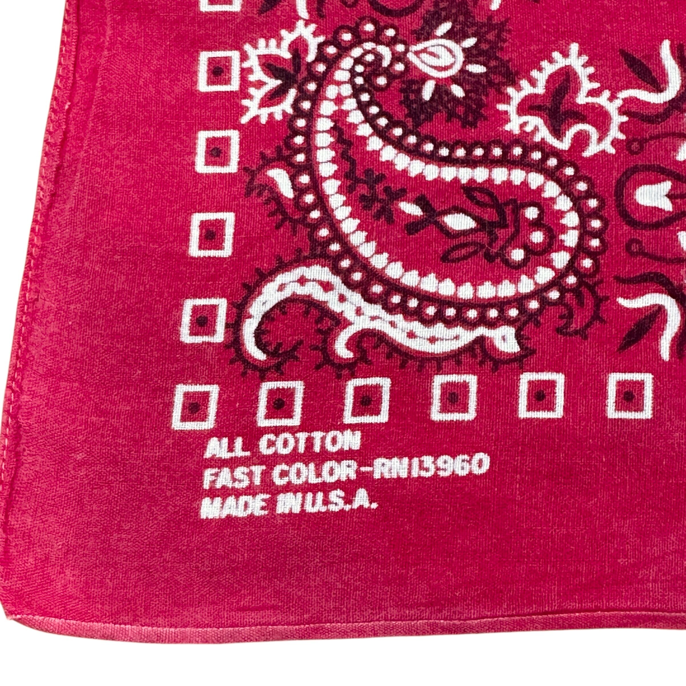 60s ヴィンテージ FAST COLOR ペイズリー コットン バンダナ 赤 | 木田八