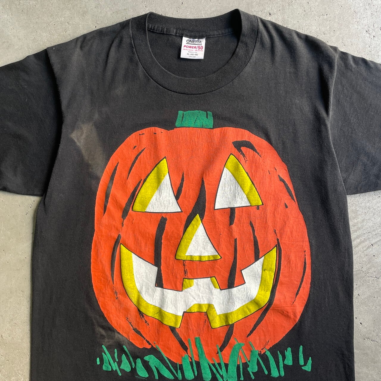 80年代 USA製 JACK O' LANTERN ハロウィン アート ビッグプリントT