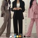 2025新作春 スーツ セットアップ レディース カジュアルゆったり 通勤 ジャケット/ワイドパンツ 二点セット 春 アウター フォーマル ビジネススーツ ママ スーツ 卒園式 卒業式