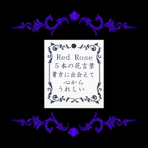 枯れないお花！赤バラ５本のプリザーブドフラワー クリアケース入り 花言葉は「貴方に出会えて心からうれしい」 結婚５周年や告白のプレゼントに最適！花言葉TAG無料！