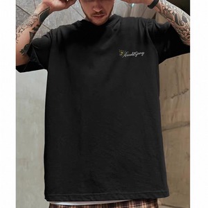 Floral script back print tee 1363