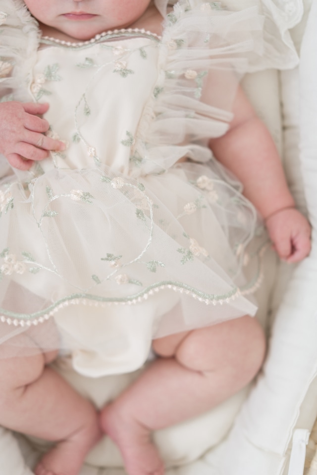 即納flower tulle rompers 3color 一部お取り寄せ