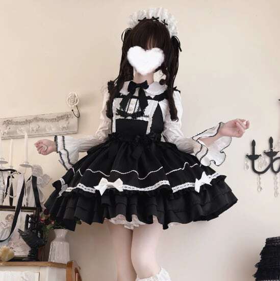 甘ロリ♡全4カラー リボン付きロリィタJSK wanpi106