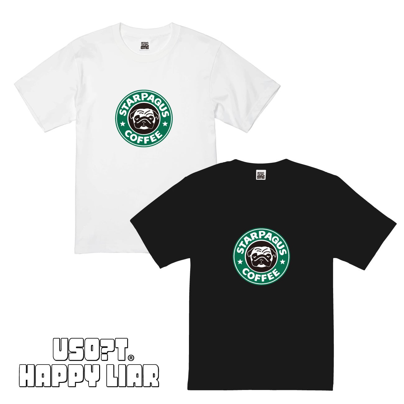 USOT / うそT スターパグス 緑/黒 Tシャツ | USOT / うそT