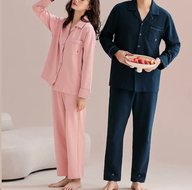 秋【ソフトサンシャインコットン使用】 men's【5color/5size】cotton simple design autumn winter pajamas p143