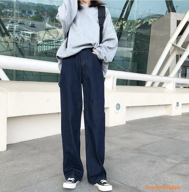 レディース　ワイドパンツ　ストレート　　カシス　M