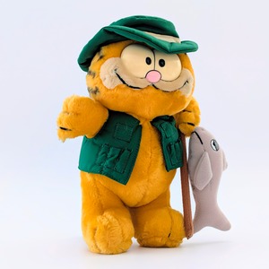 ☆ VINTAGE 1980年代初期 ☆【 Garfield ( ガーフィールド ) 】『 Fishing Garfield フィッシング ガーフィールド 』釣りガーフィールド / ぬいぐるみ / プラッシュ / plush / 1980年代年製 〚アメリカン雑貨 アメトイ〛