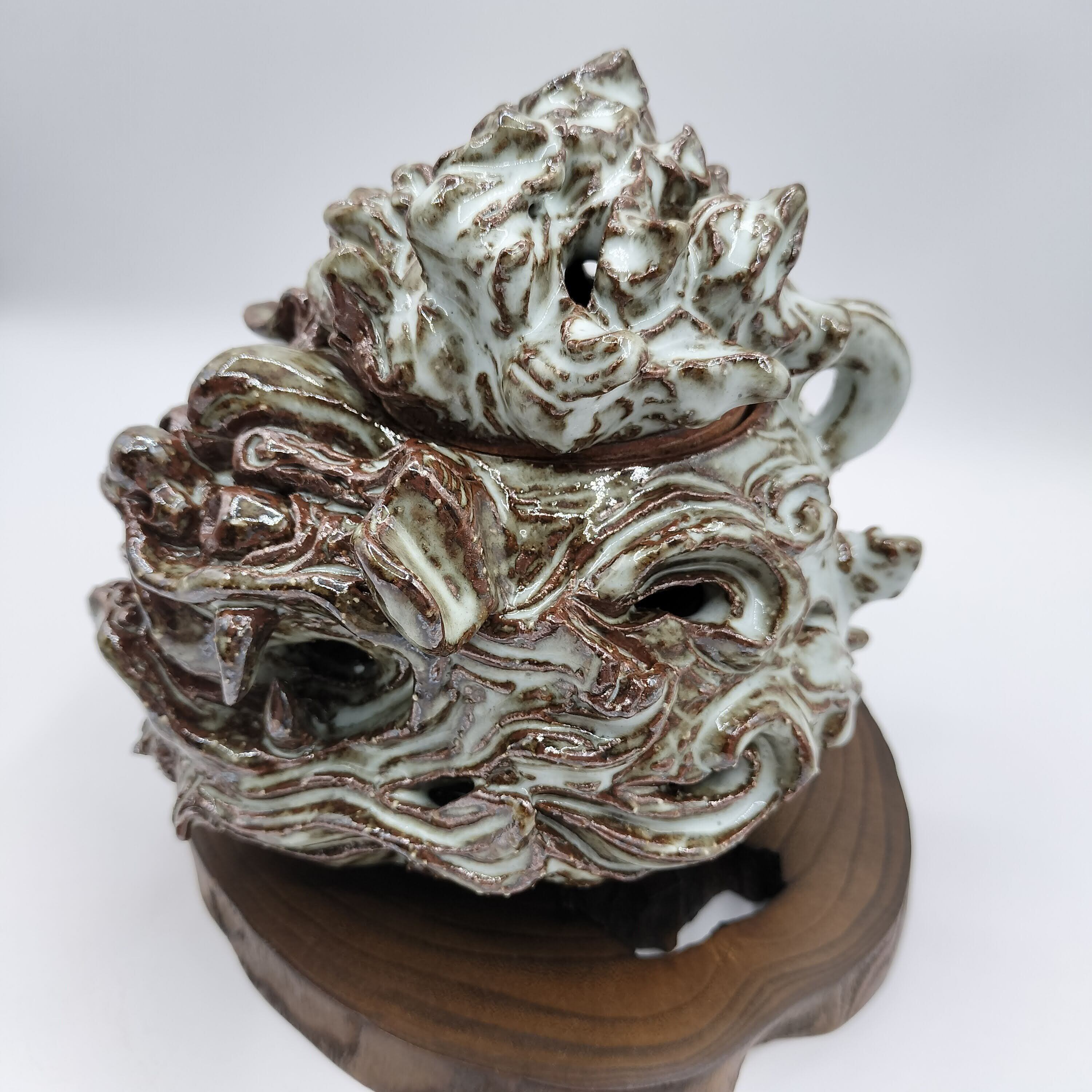 萩焼　透かし香炉　龍和造　新品未使用 萩焼 透かし香炉 龍和造 新品未使用 【公式通販】