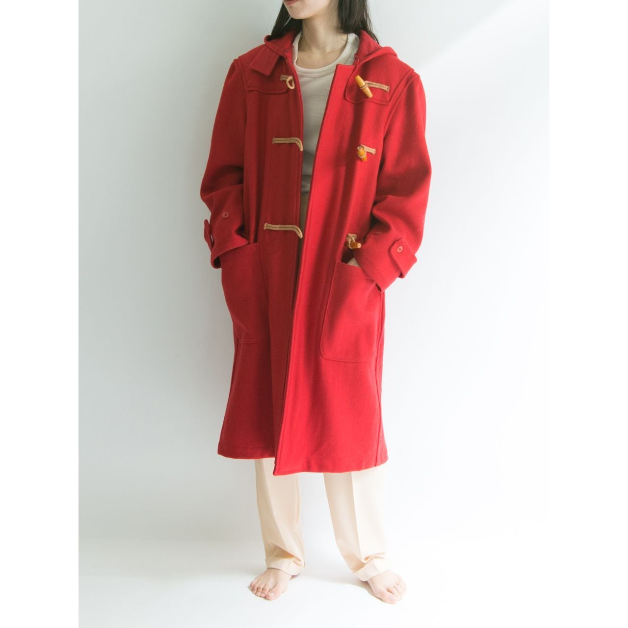 【Hartingdon House】Made in England wool-nylon duffle coat（ハーリントンハウス 英国製ウールナイロンダッフルコート）3b