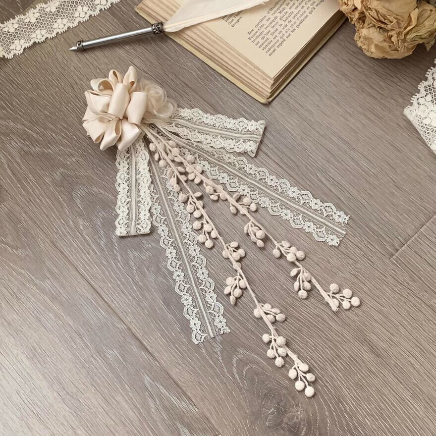 【9/12まで予約商品】 クラシカルロリィタ 小物 アクセサリー フラワーボール コサージュ 月光礼賛 控えめ お茶会 女子会コーデ