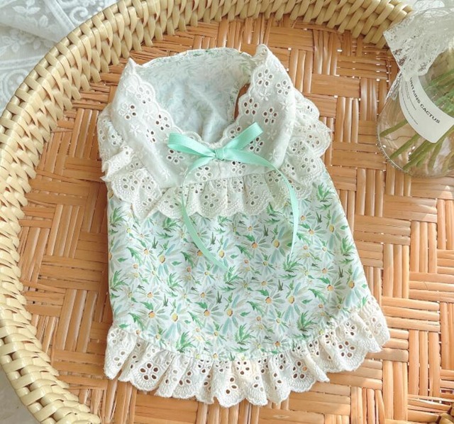 《予約》2101069 グリーンフラワーキャミソール