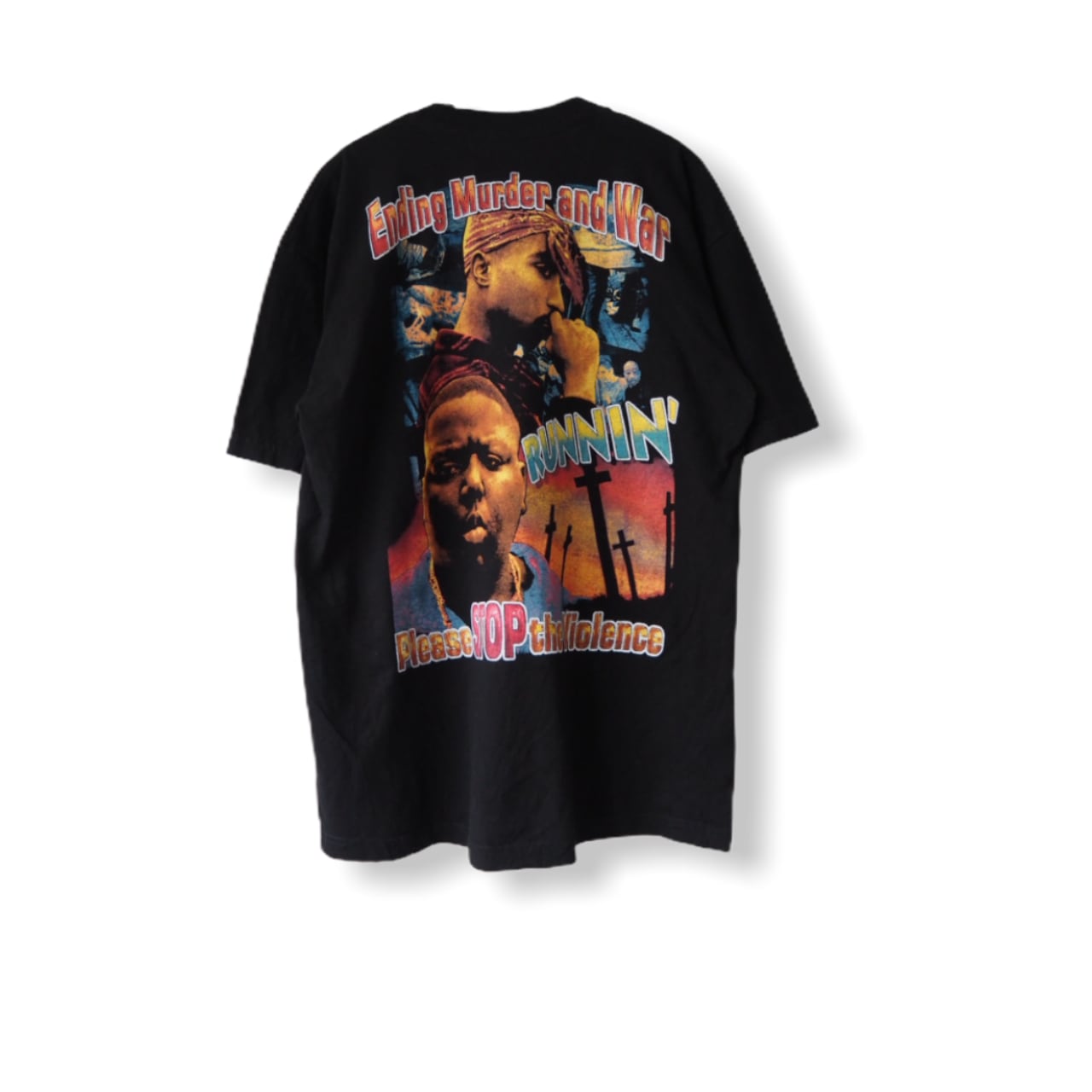 90s Runnin Tシャツ 2pac notorious B.I.G.