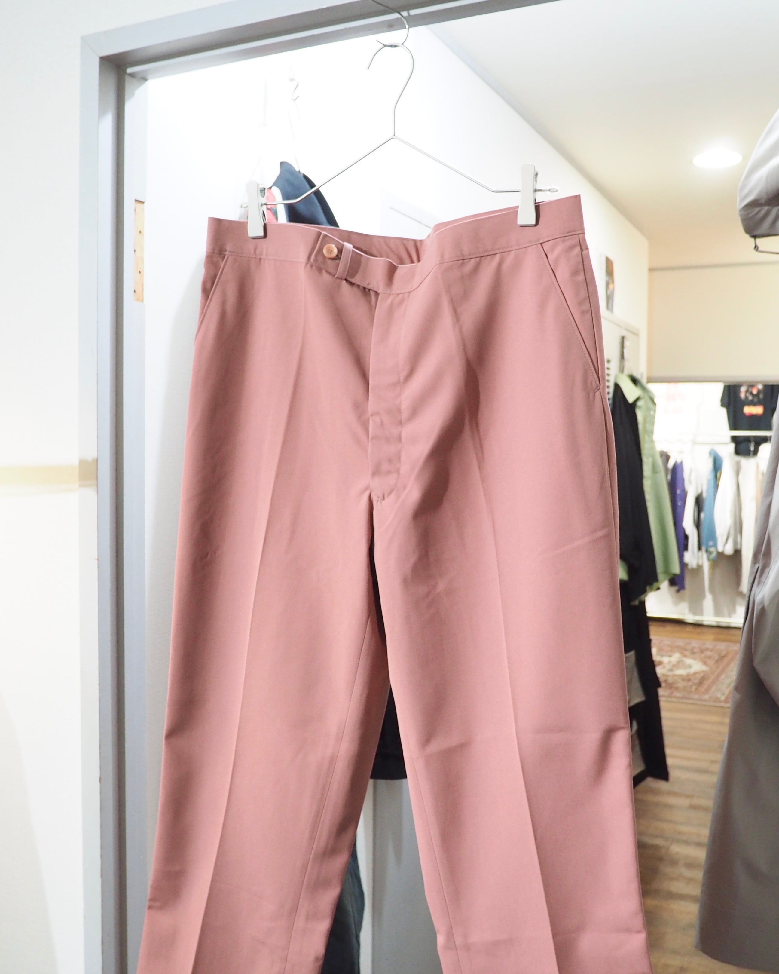 Beautiful Flamingo Pink color vintage Semi - Flare slacks Pants