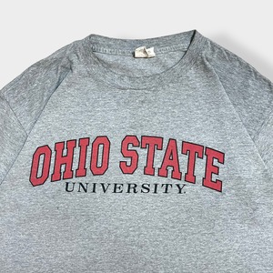 【Cotton Exchange】90s USA製 カレッジロゴ プリント Tシャツ オハイオ州立大学 OHIO STATE UNIVERSITY 半袖 X-LARGE ビッグシルエット us古着