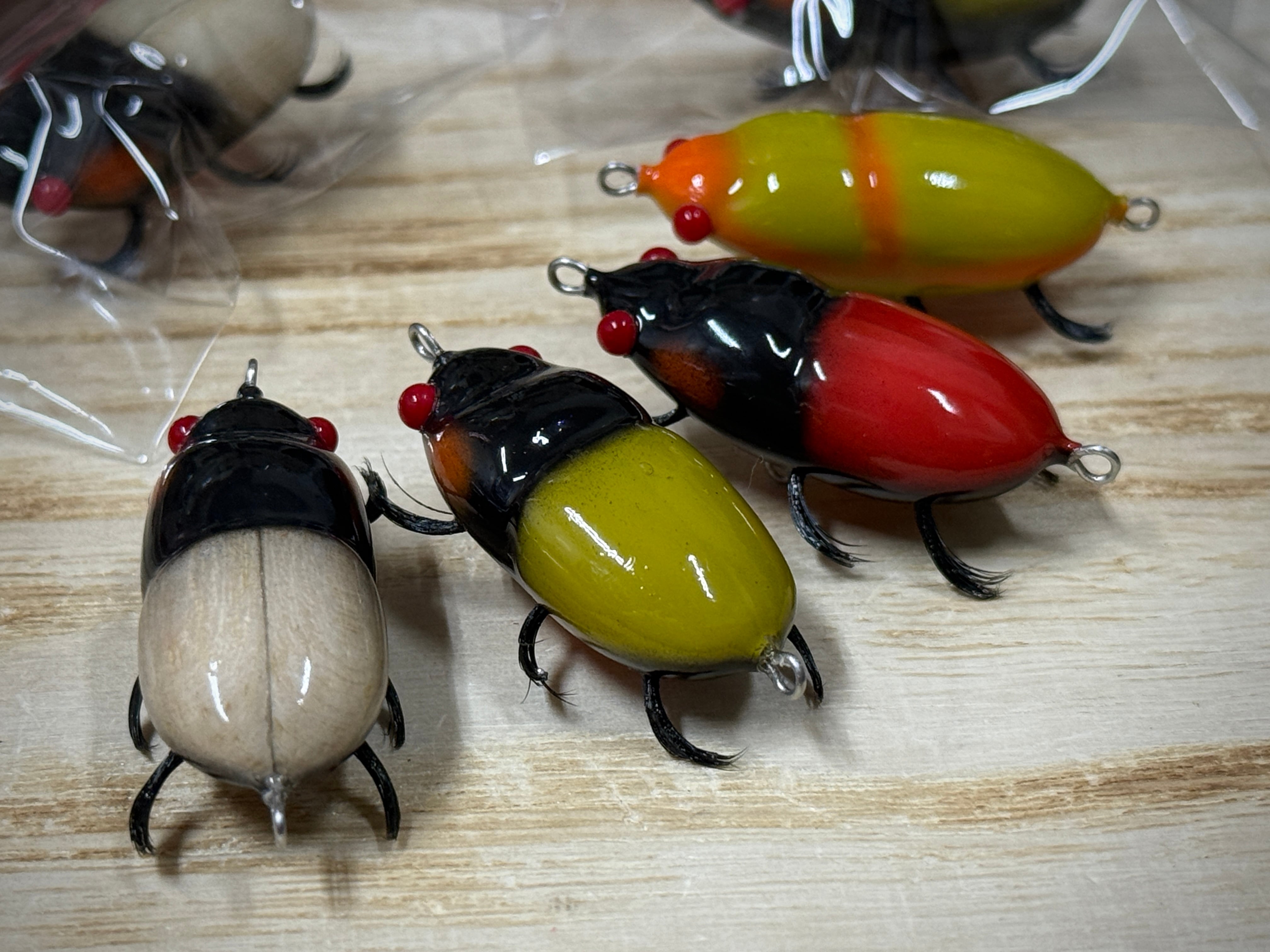 新色有】田中擬似餌 クワガタ【ハンドメイド虫ルアー】 | Fishing
