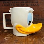 1980s Disney Donald Duck 3D Face Mug ドナルドダック ヴィンテージ フェイスマグ