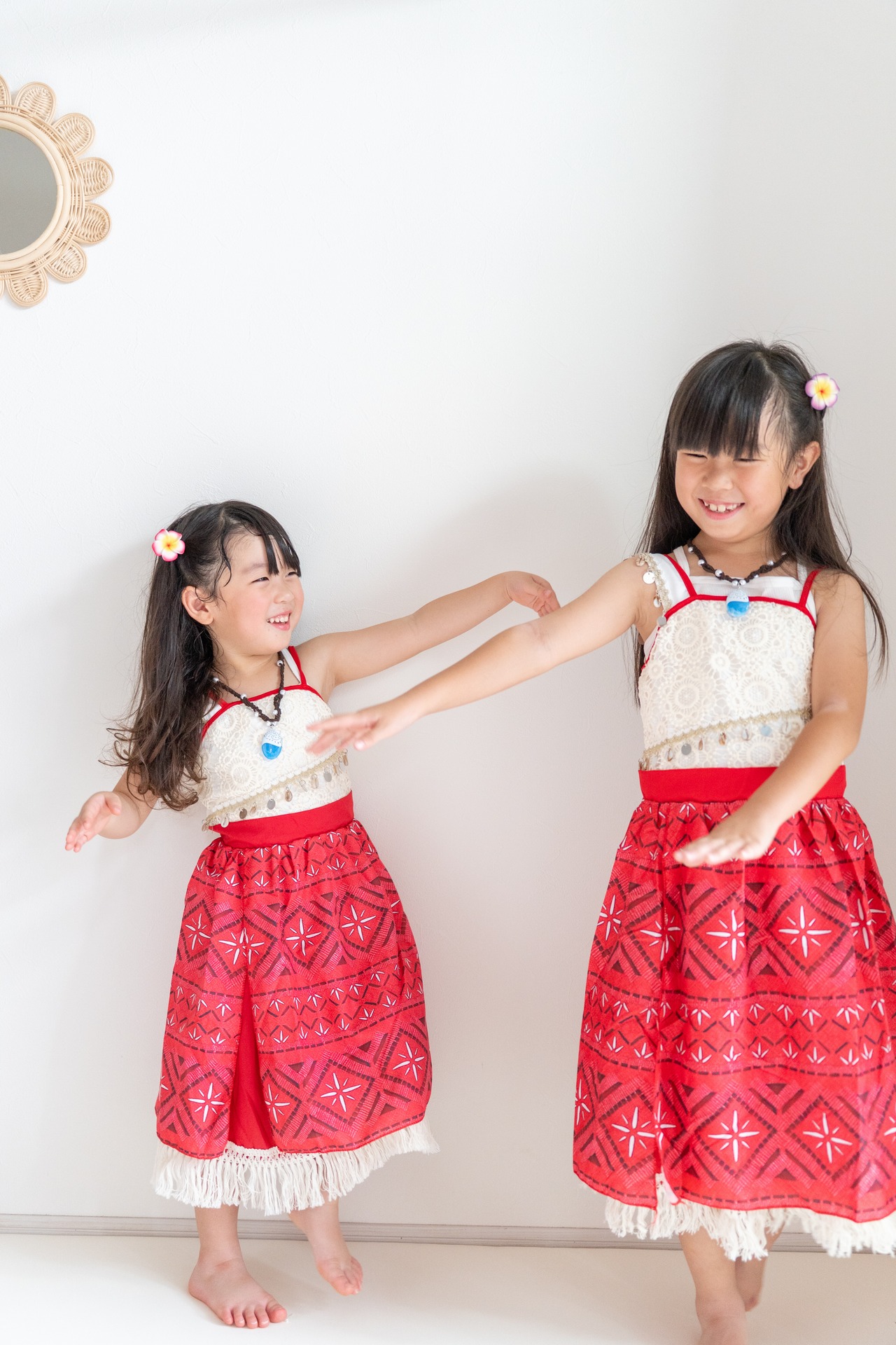 【即納】トロピカル ワンピース  ネックレス付き[プリンセスドレス 南国 ハワイ 海 ハロウィン]