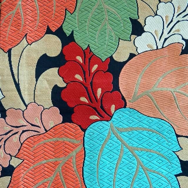 アンティーク丸帯　牡丹　桐文様 帯タペストリー アンティーク丸帯 ビビッド桐紋様2 | kimono style