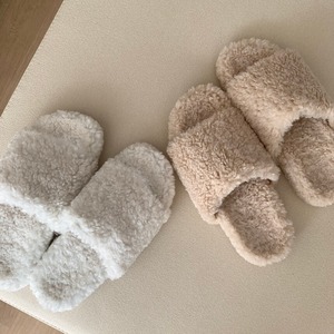 fluffy fur slippers 3colors / フラフィー ファー スリッパ ルームシューズ 韓国 北欧 インテリア 雑貨