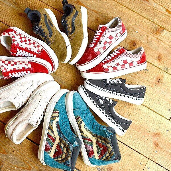 1点物◇VANSバンズUSA企画チェック柄エラERAスニーカー古着メンズ23.5 