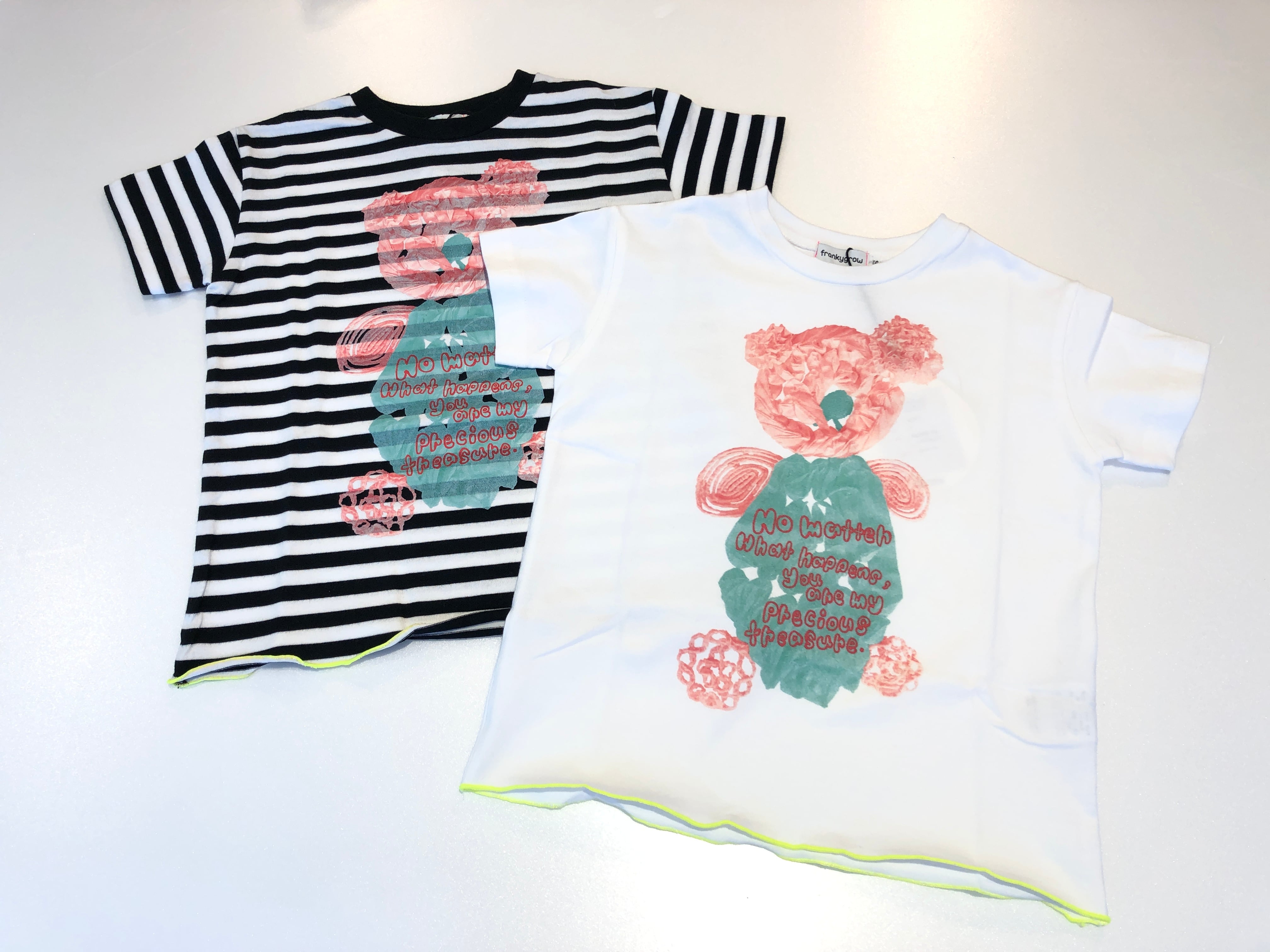 23SS】フランキーグロウ ( frankygrow ) TAPE EMBROIDERY PRINT BEAR  