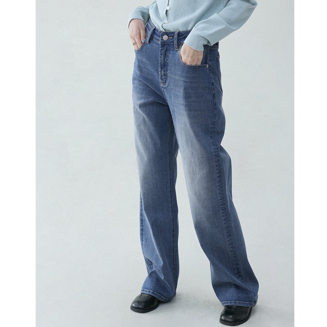 retro slim loose straight jeans