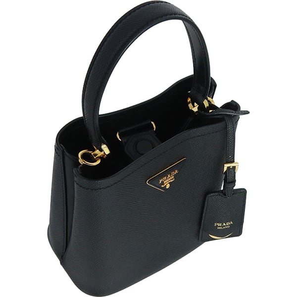 Used PRADA プラダ 2WAY ハンドバッグ パニエ サフィアーノレザー ミニ
