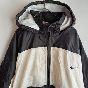 ナイキ　ナイロンジャケット　フーディー　ブラック　90s　XL