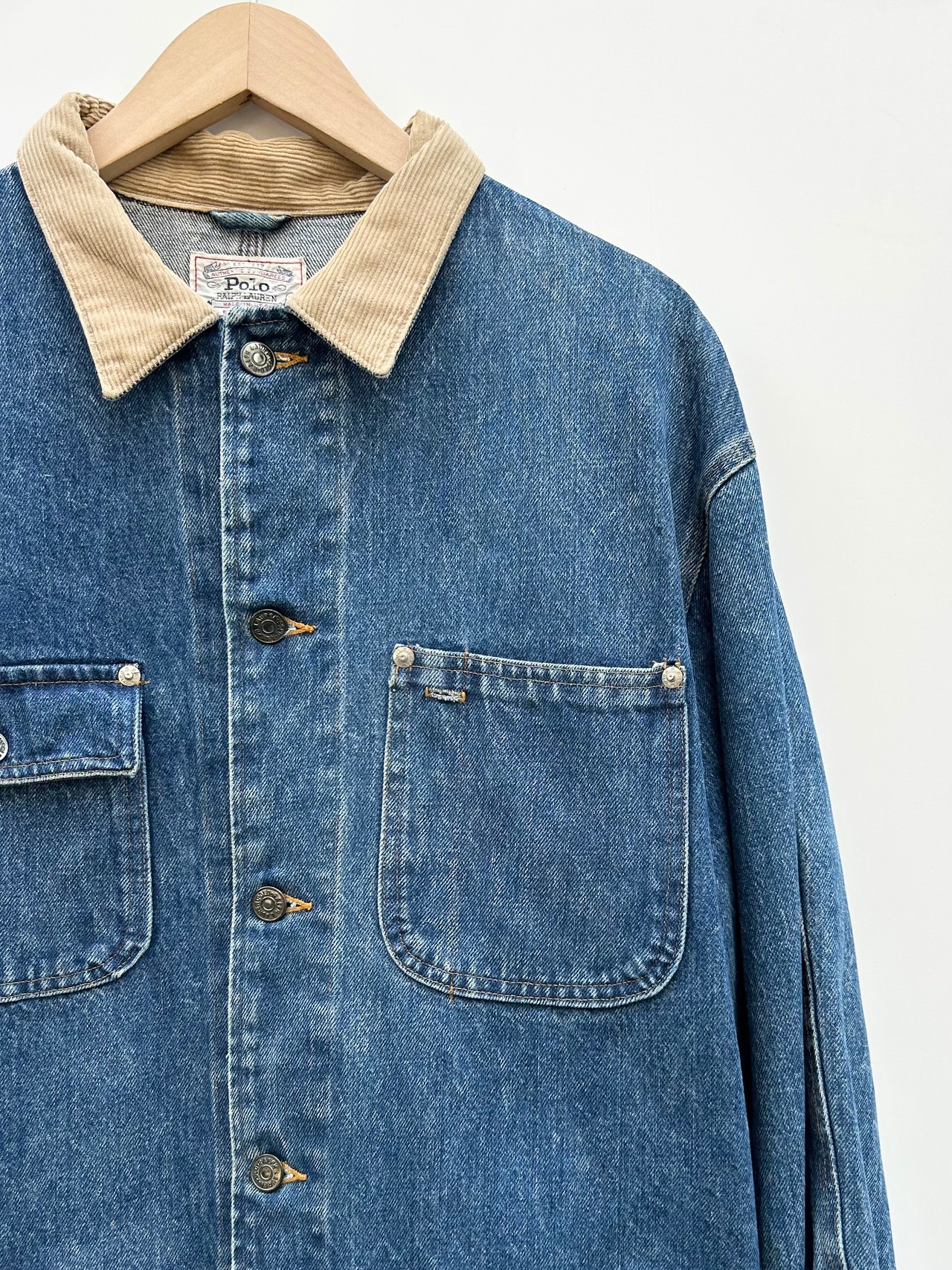 80〜90s Ralph Lauren DENIM WORK JACKET MADE IN USA Size L