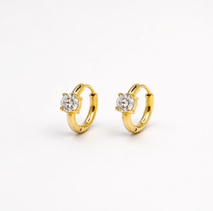 1粒ジルコニアフープピアス