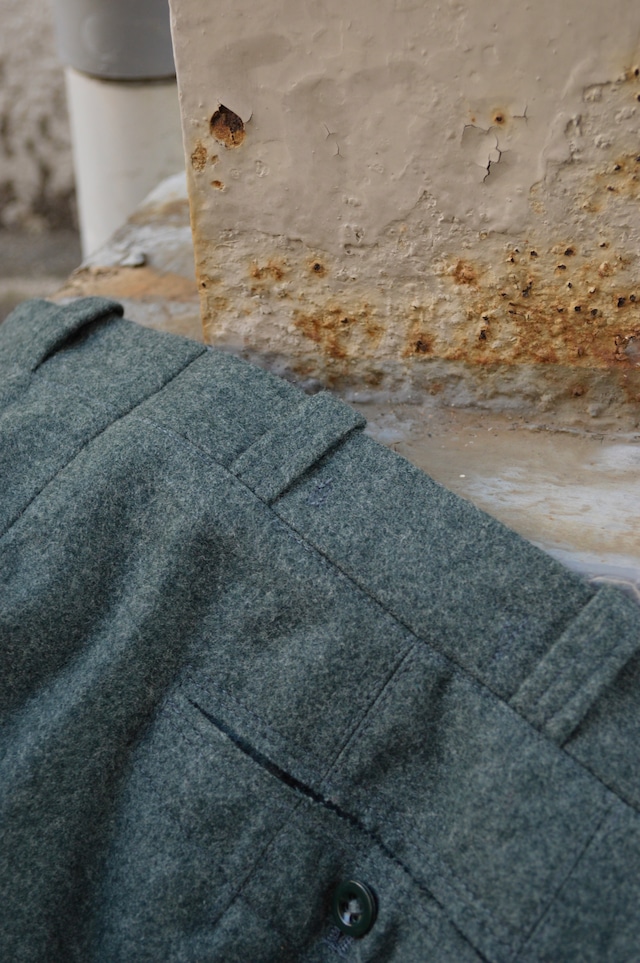 Euro Military Swiss Army 70s-80s Melton Wool Dress Trousers Dead Stock ユーロミリタリー スイス軍 デッドストック 1970-80s メルトントラウザー スラックス