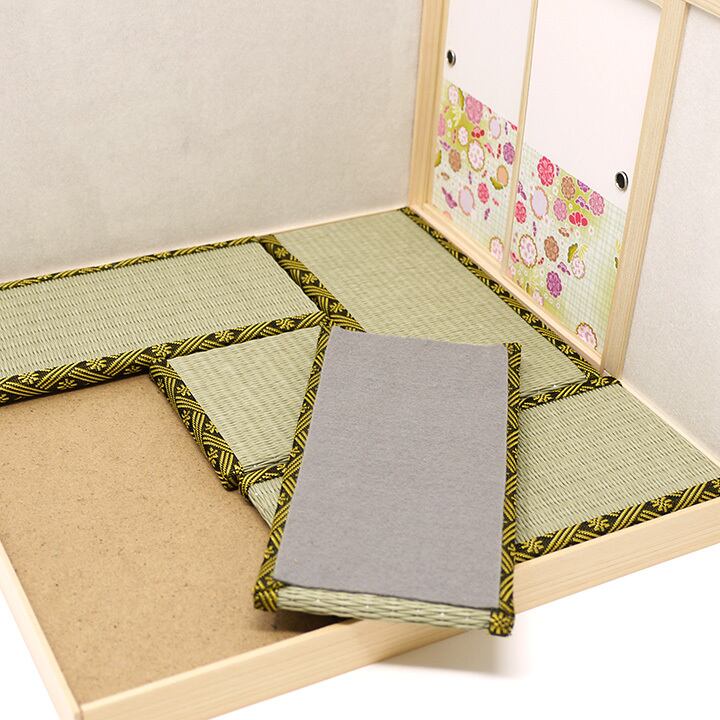 ドールハウス 1/12サイズ 四畳半和室 【組立簡単／収納ケース付き