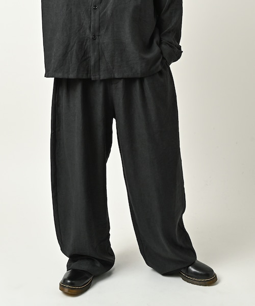 Revertical Suede-touch wide-leg pants (BLK) RV9377